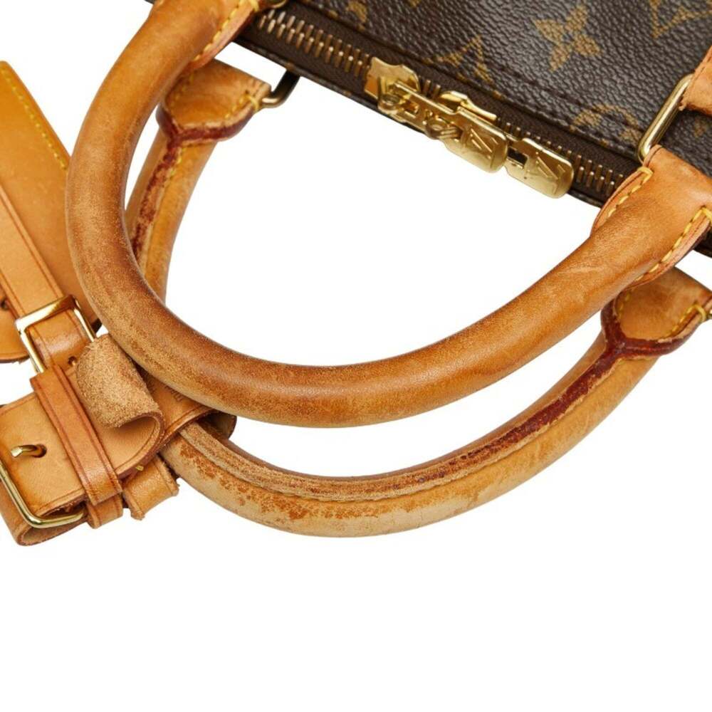 LOUIS VUITTON Authentic Brown Monogram Leather Keepall 55 Boston Bag - Picture 11 of 14
